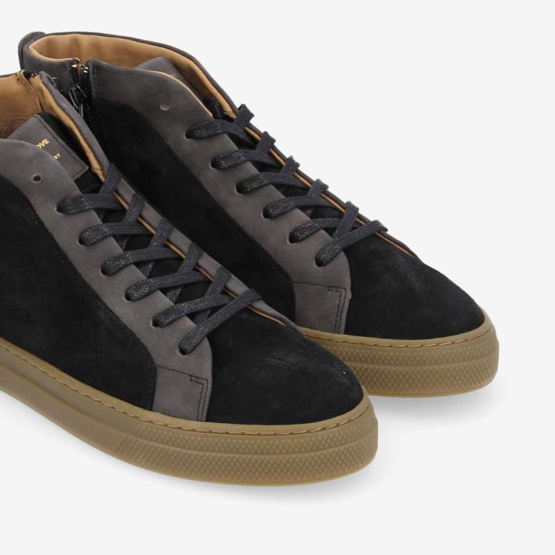 SPARK MID ZIP - SUEDE/BRONX -  NOIR